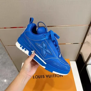 LOUIS VUITTON LV SKATE LEATHER BLUE SNEAKER – L048