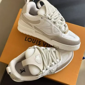 LOUIS VUITTON LV SKATE SNEAKER BEIGE WHITE – L080