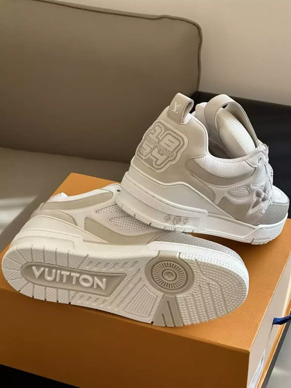 LOUIS VUITTON LV SKATE SNEAKER BEIGE WHITE – L080