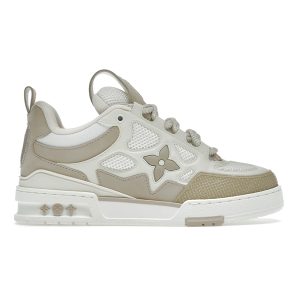 LOUIS VUITTON LV SKATE SNEAKER BEIGE WHITE – L080