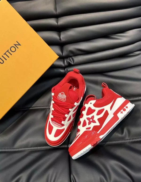 LOUIS VUITTON SKATE SNEAKER RED WHITE – L087